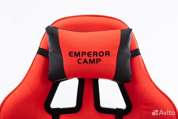 Игровое кресло черно-красное без подставки