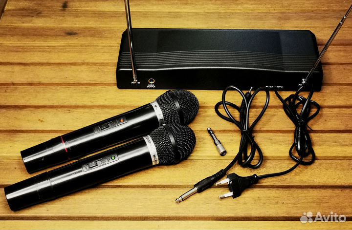 2 беспроводных микрофона для караоке