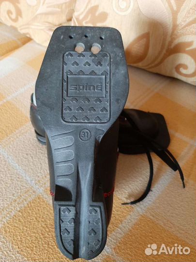 Лыжные ботинки 31 размер + крепление