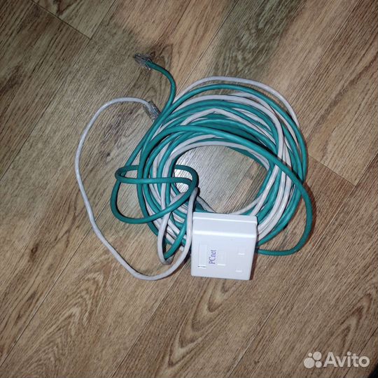 Кабель удлинитель для интернета на 2 компа - 11 м