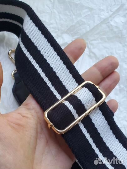 Чёрно-белый ремень для сумки