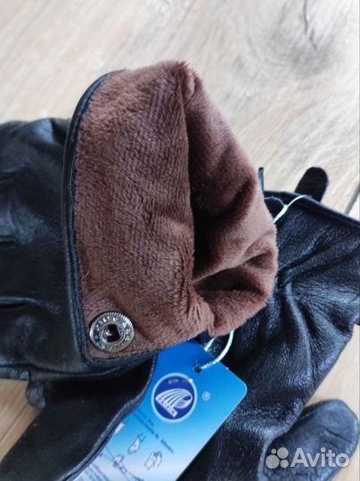 Перчатки кожаные зимние мужские