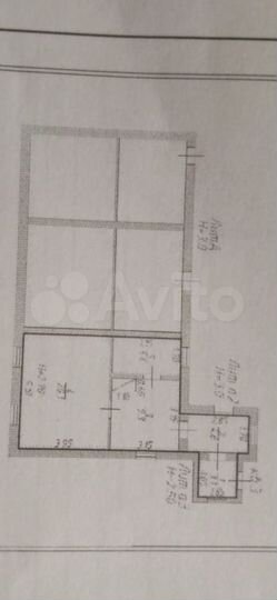 3-к. квартира, 42,7 м², 1/1 эт.