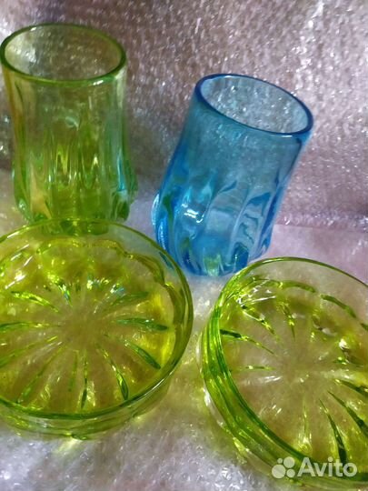 Вазы лот лзхс Мухина цветное стекло
