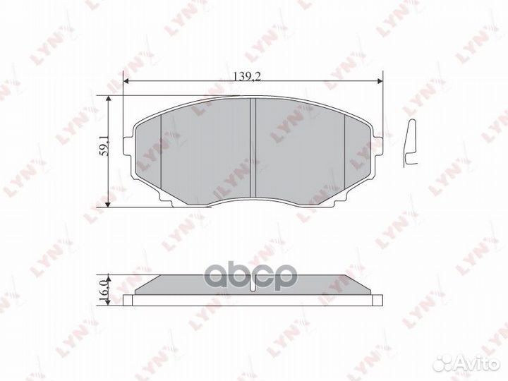 Колодки тормозные дисковые перед BD5113 LYN