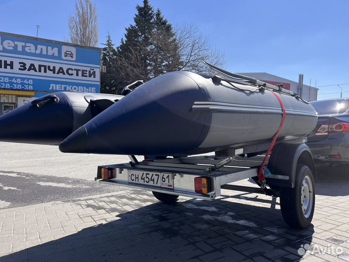 Полный комплект: мотор 9.9+лодка 350+прицеп