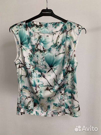 Блузка женская без рукавов атласная