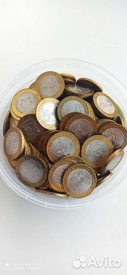 Монеты 10 р. биметалл