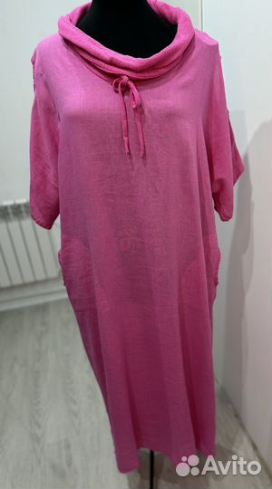 Платье Бохо лён Италия 50 52 54 стильное