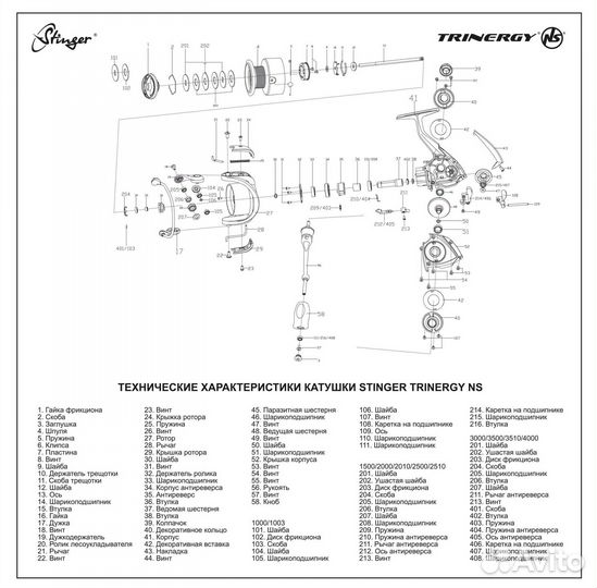 Катушка Stinger Trinergy NS 2510