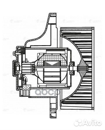 Э/вентилятор отопителя Hyundai Elantra (XD) (00