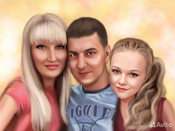 Портрет на холсте по фото