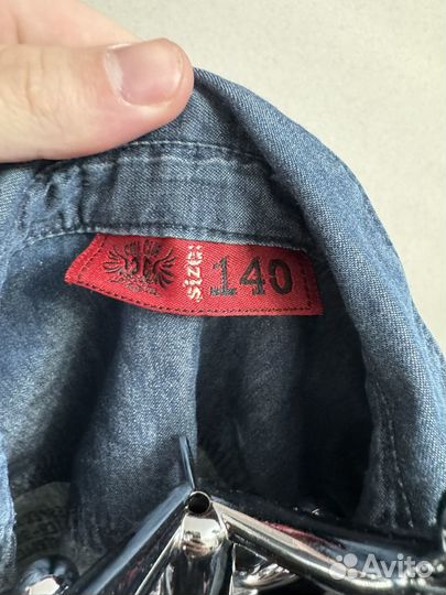 Джинсовая рубашка детская