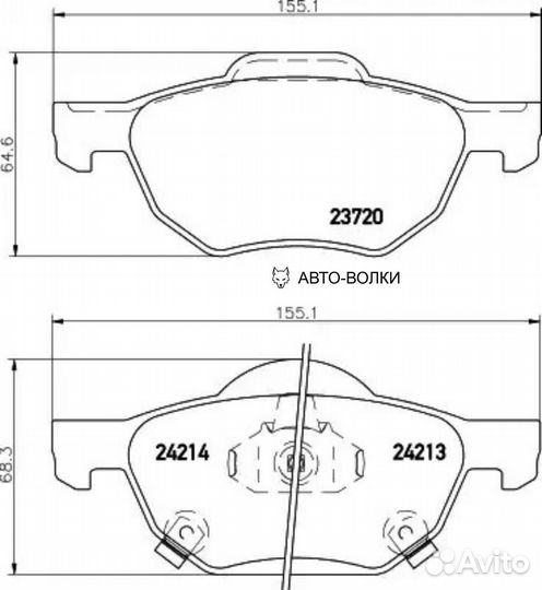 Nisshinbo NP8030 колодки дисковые передние\ Honda Accord viii all 03