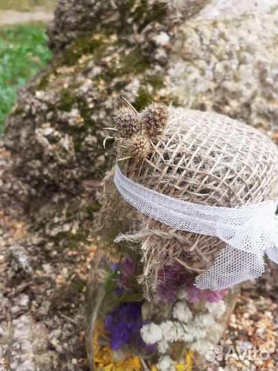 Банка с сухоцветами