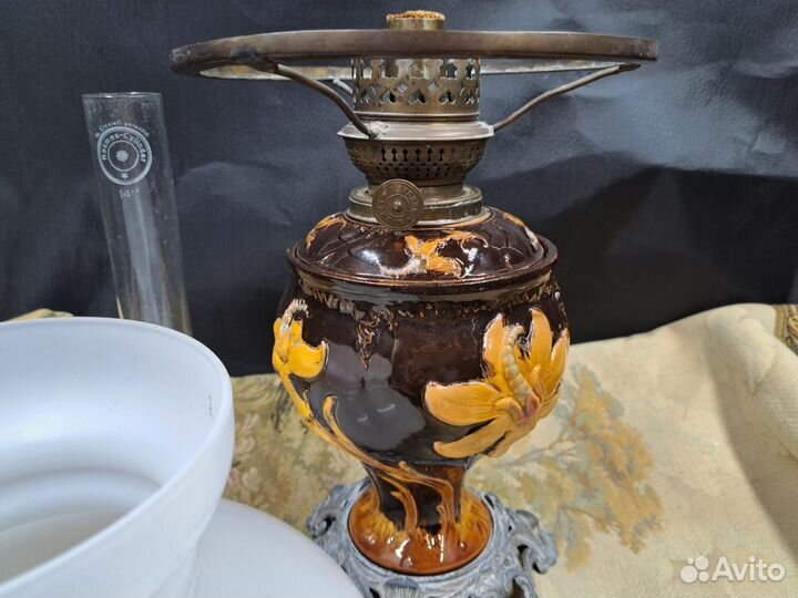 Лампа керосиновая майолика Германия