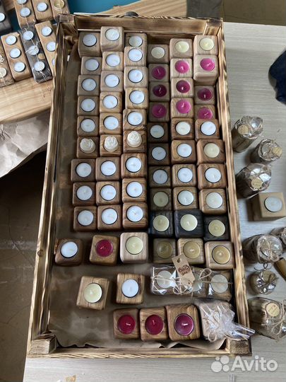 Подсвечники из дерева