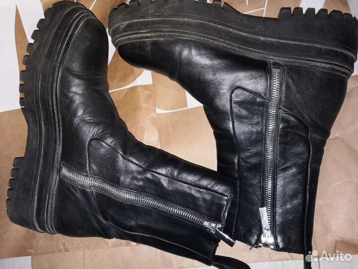 Кожаные ботинки zara 37