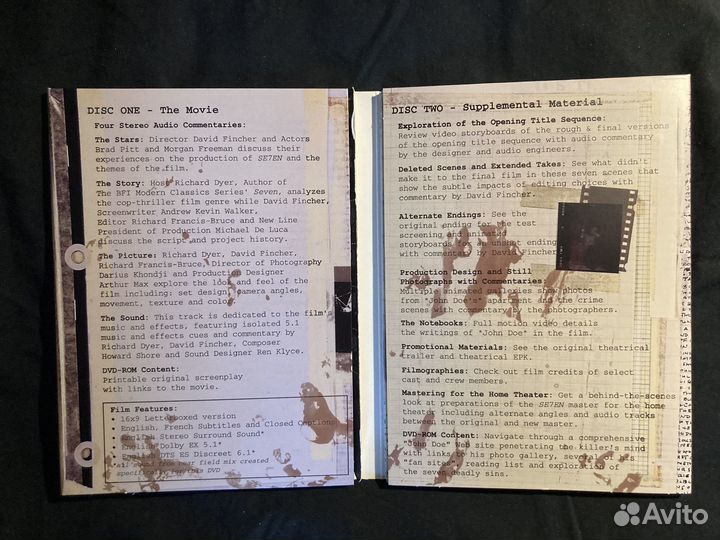 Фильм “Seven.” Коллекционное издание. США