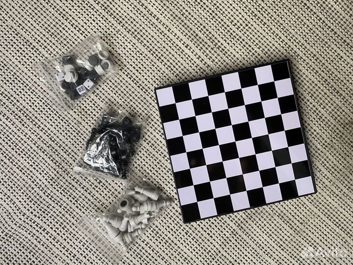 Дорожные магнитные шашки, шахматы и нарды 3в1