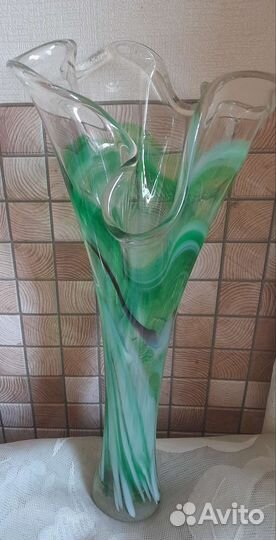 Ваза из цветного стекла СССР