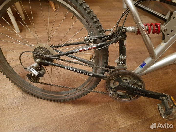 Взрослый горный велосипед, двухподвес