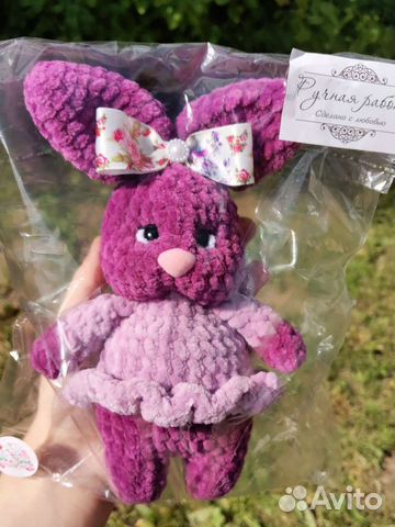 Плюшевый зайчик ручной работы