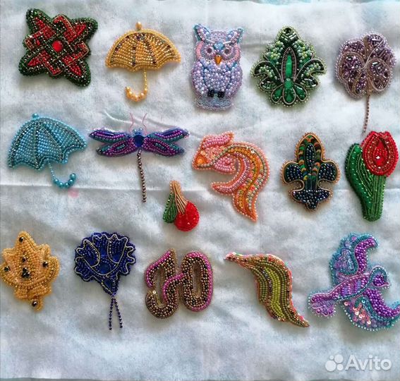 Броши ручной работы из бисера