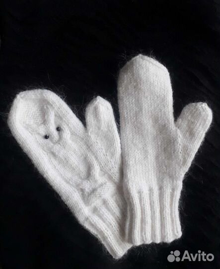 Варежки совушки/варежки с ангоркой.На заказ