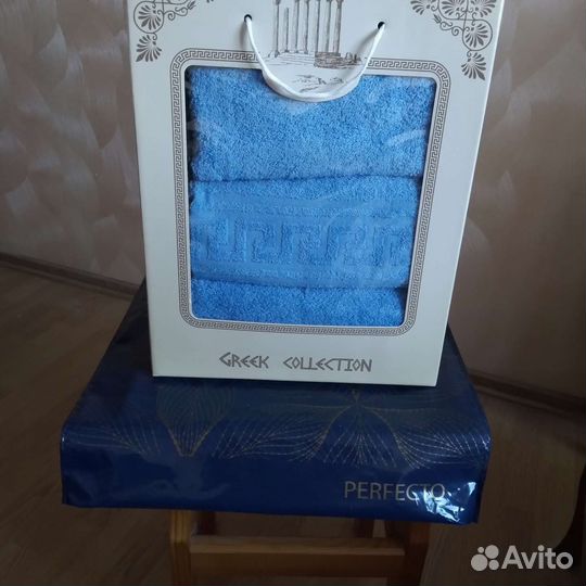 Махровые полотенца 3 шт в под.уп.с рис