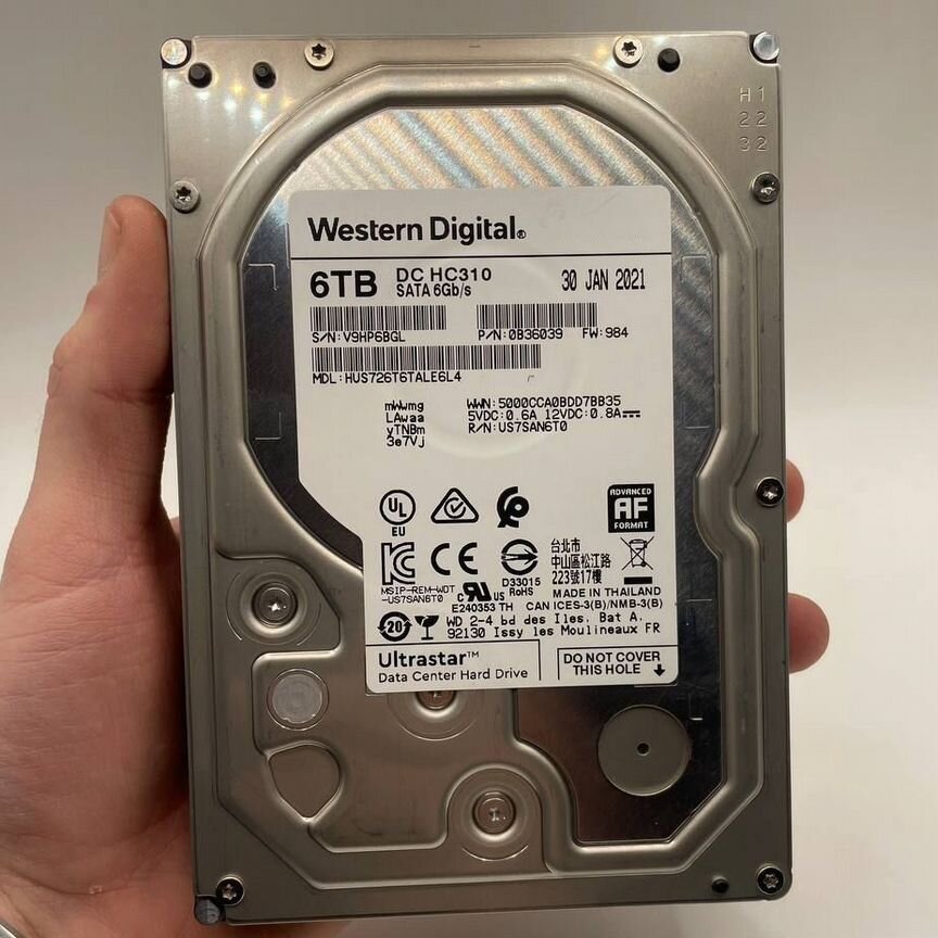[HUS726T6TALE6L4] Жеcткий Диcк 6 Tб Wd Ultrastar