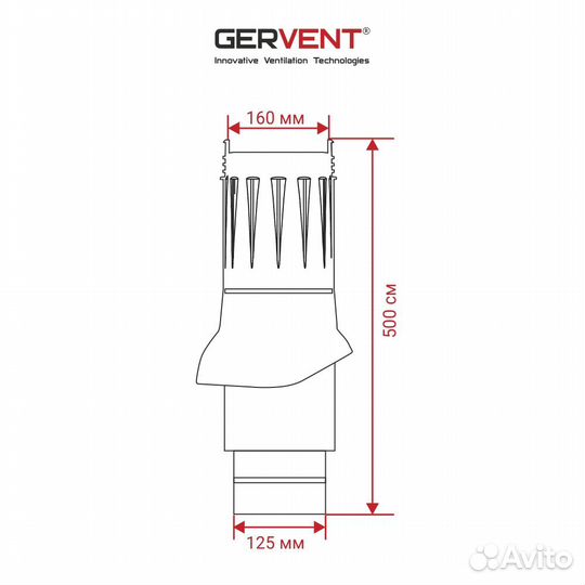 Gervent, Воздуховод, синий