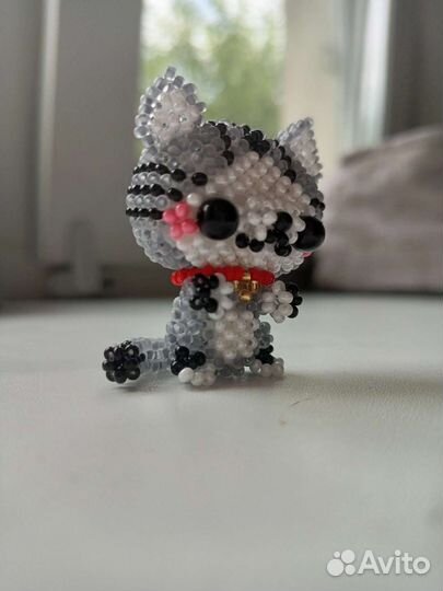 Амигуруми из бисера котик