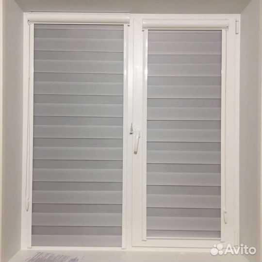 Кассетные рулонные шторы день ночь с гарантией