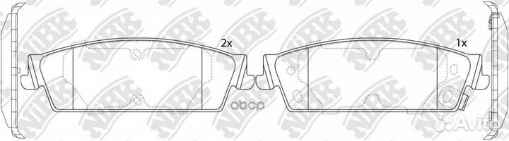 Колодки торм.зад. PN51013 NiBK