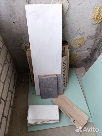 Обрезки плитки, целая плитка остатки