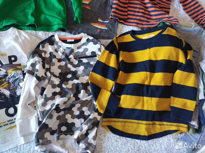 Футболки с длинным рукавом, на 5, 6 лет