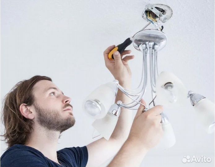 Электрик.Установка люстр