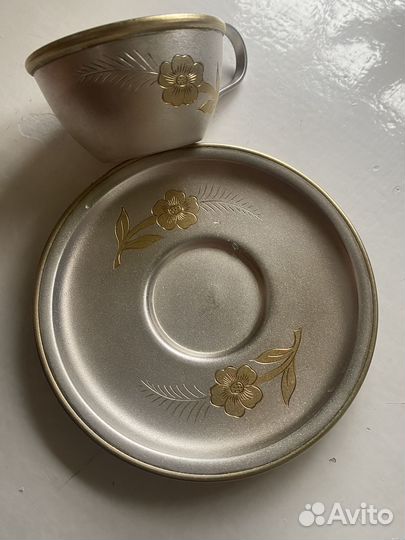 Кофейная пара позолоченная