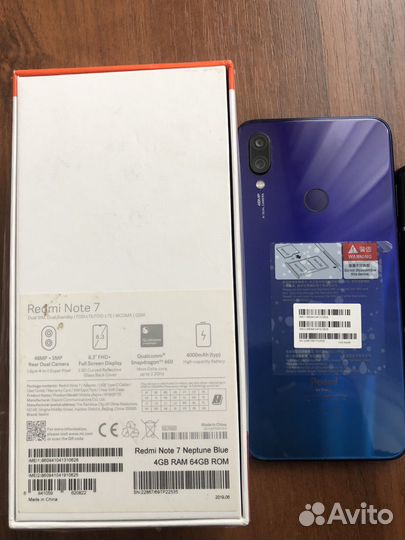 Xiaomi Redmi Note 7, 4/64 ГБ
