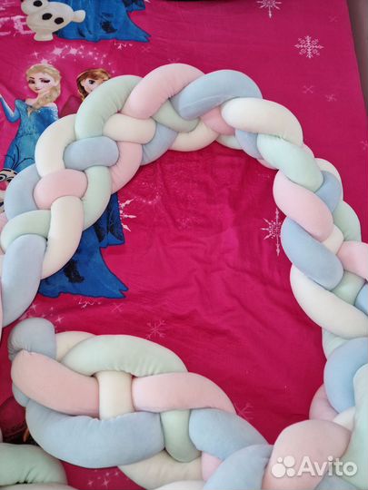 Бортики в кроватку косичка