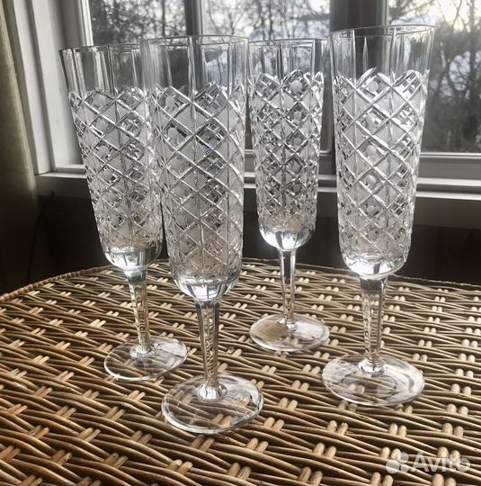 Фужеры хрустальные высокие, СССР