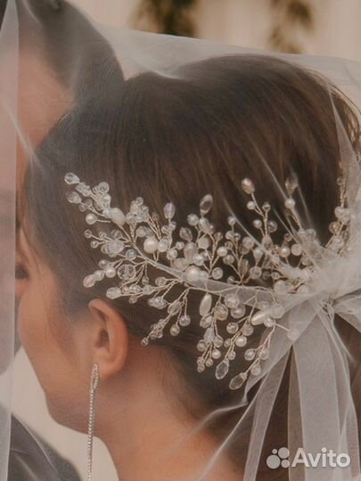 Свадебная веточка для волос