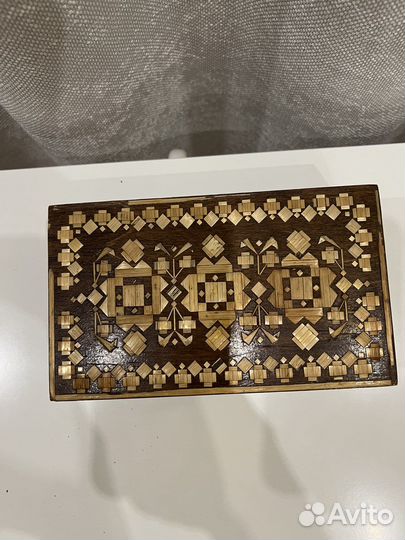 Шкатулка резная СССР деревянная