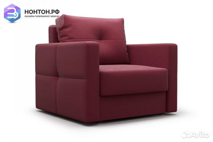 Кресло еврокнижка Вита бордовое