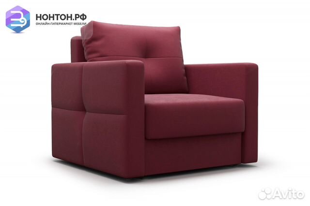 Кресло еврокнижка Вита бордовое