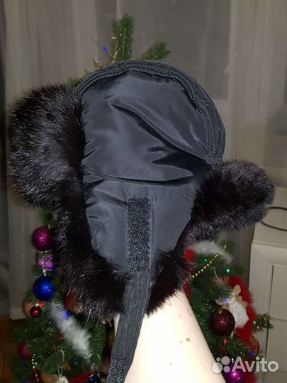 Шапка ушанка из кролика детская