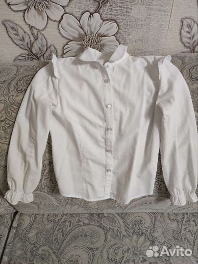 Рубашка, блузка белая школьная