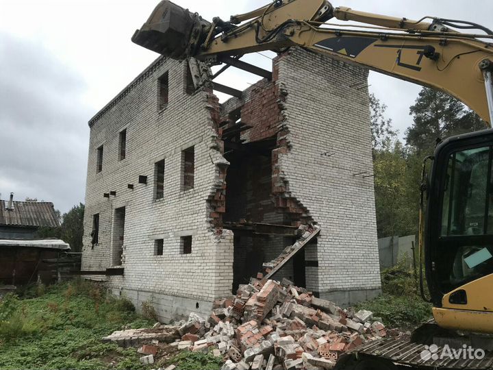 Демонтаж, снос дома. Вывоз