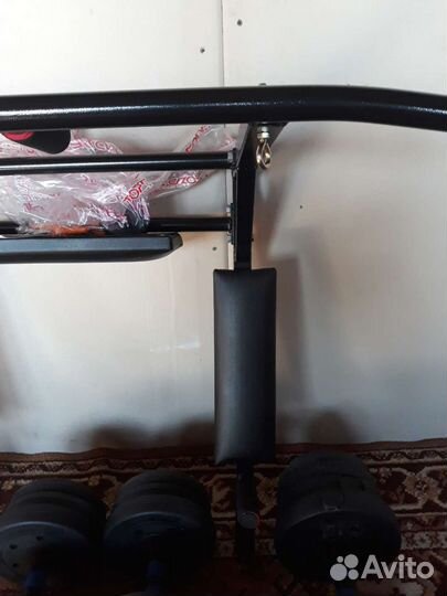 Турник 3 в 1, гантели, гриф- новое